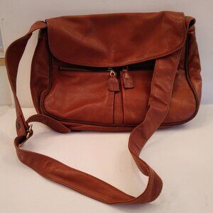 Italian Leather Purse - Vintage Large Shoulder Bag